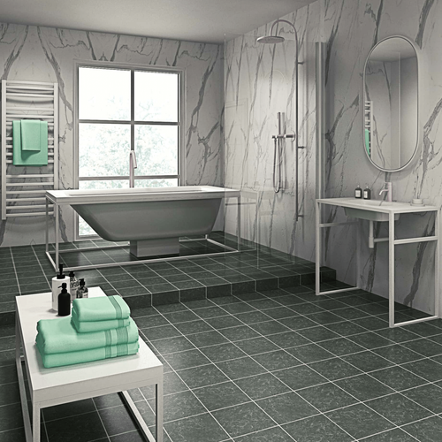 Statuario Marble White Perform Marine Ply Wall Panel 