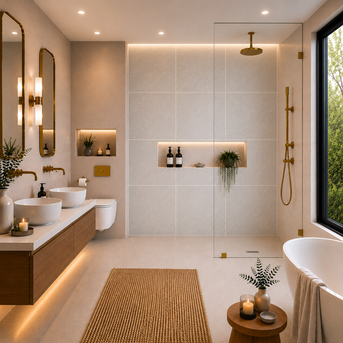 Grey Crackle Tile PVC Shower Panel - 600mm