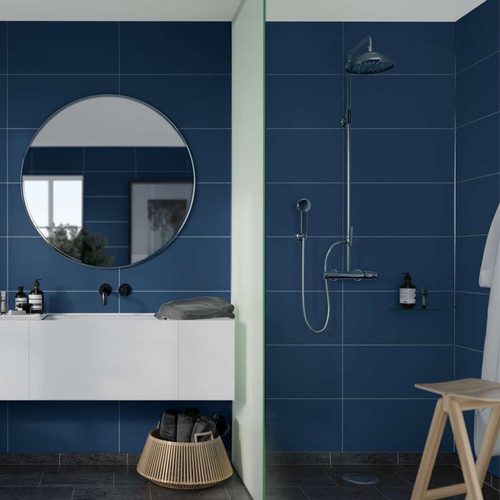 Fibo Contemporary Smokey Blue Tile Wall Panel