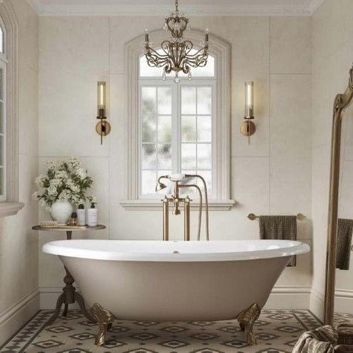 Multipanel Cremona White XL Offset Tile Shower Panel