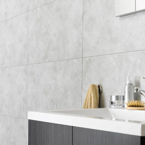 Dumawall Plus Matt 5mm Cloudy White Solid Tile Panel