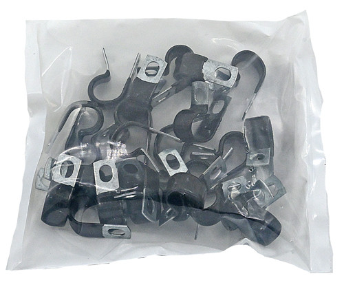 1/2 SMALL GALVANIZED VINYL COATED CLOSED CLAMP / BAG QUANTITY: 25 PIECES