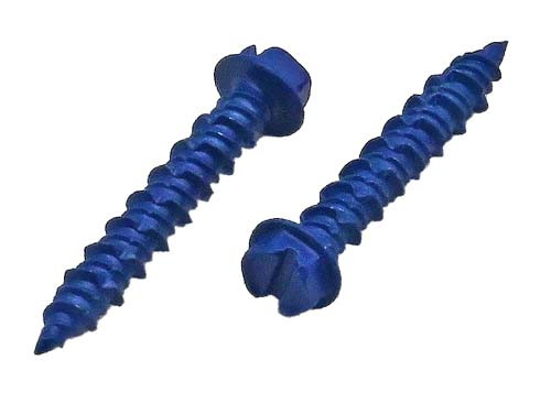 3/16 X 1-3/4 BLUE FINISH HEX HEAD CONCRETE SCREW