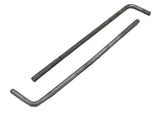 1-8 X 36 GALVANIZED L-ANCHOR BOLT 3-1/2 HOOK 4 THREAD