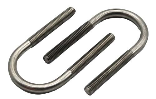 1/2-13 X 5-13/16 OVERALL LENGTH STAINLESS STEEL U-BOLT FOR 3 PIPE - 3-9/16 BTL - 3 THREAD