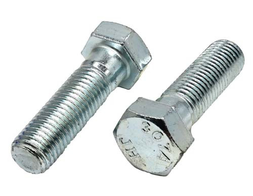 7/8-9 X 3-3/4 ZINC PLATED HEX HEAD BOLT (PT) A307 GRADE A