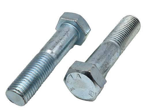 1-1/8 -7 X 4-1/2 ZINC PLATED HEX HEAD BOLT (PT) A307 GRADE A