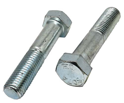1-1/4 -7 X 4-1/2 ZINC PLATED HEX HEAD BOLT (PT) A307 GRADE A