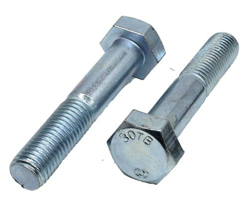 1-8 X 3-1/2 ZINC PLATED HEAVY HEX BOLT (PT) A307 GRADE B