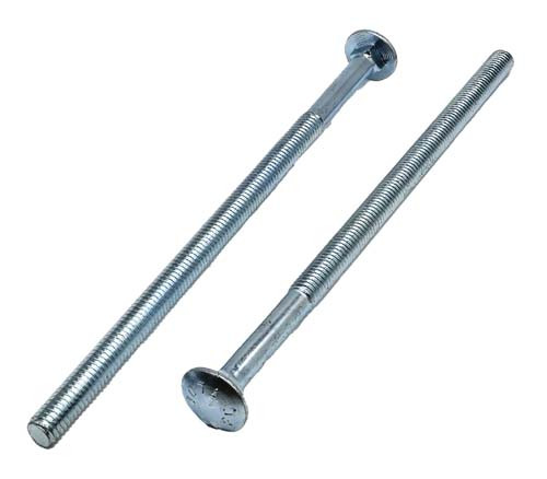 3/8-16 X 8-1/2 ZINC PLATED CARRIAGE BOLT (PT) A307 GRADE A