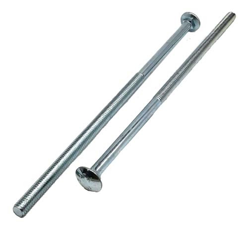 3/8-16 X 10 ZINC PLATED CARRIAGE BOLT (PT) A307 GRADE A