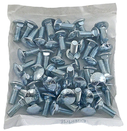 3/8-16 X 1 ZINC PLATED CARRIAGE BOLT (FT) GRADE 5 / BAG QTY: 100 PCS