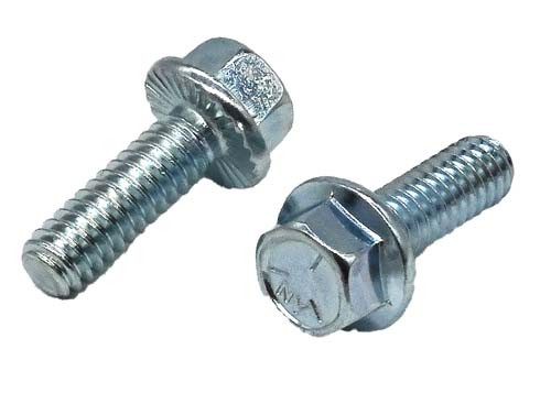 #8-32 X 1/2 ZINC PLATED SERRATED FLANGE BOLT