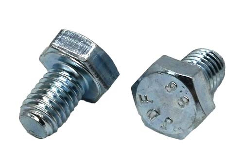 M8-1.25 X 12MM ZINC PLATED HEX HEAD BOLT GRADE 8.8