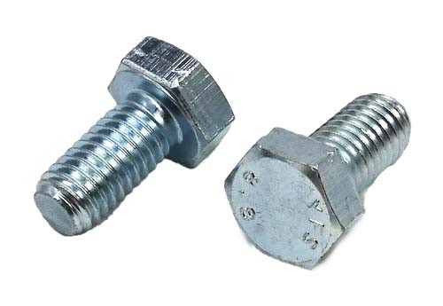 M8-1.25 X 16MM ZINC PLATED HEX HEAD BOLT GRADE 8.8