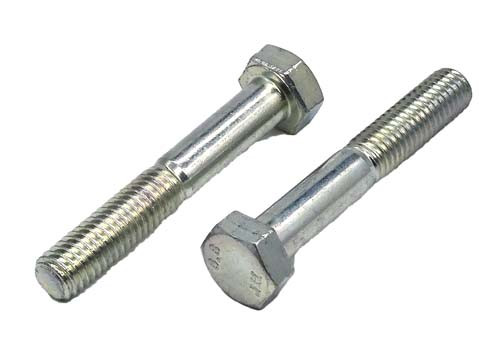 M8-1.25 X 55MM ZINC PLATED HEX HEAD BOLT GRADE 8.8