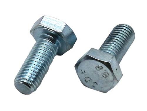 M12-1.75 X 40MM ZINC PLATED FULL THREAD HEX HEAD TAP BOLT GRADE 8.8