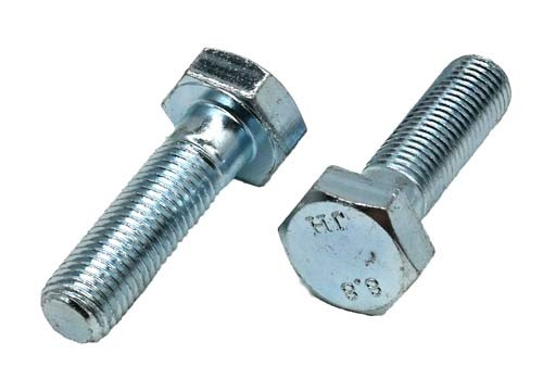 M10-1.25 X 35MM ZINC PLATED HEX HEAD BOLT GRADE 8.8