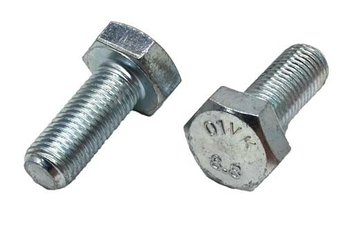 M10-1.00 X 25MM ZINC PLATED HEX HEAD BOLT GRADE 8.8