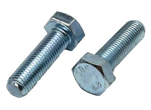 M12-1.25 X 25MM ZINC PLATED HEX HEAD BOLT GRADE 8.8