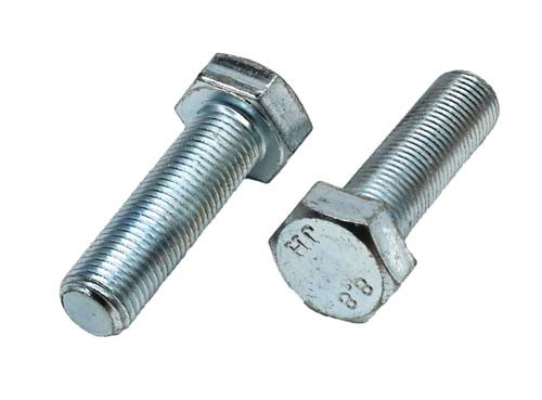 M12-1.25 X 50MM ZINC PLATED HEX HEAD BOLT GRADE 8.8