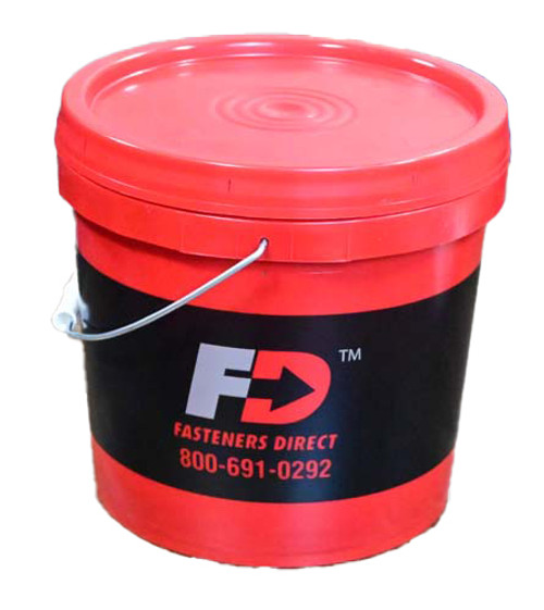 3/4-10 X 5 ZINC PLATED HEX HEAD BOLT GRADE 5 / RED FD PAIL QUANTITY: 45 PIECES 3/4-10 X 5 ZINC PLATED HEX HEAD BOLT GRADE 5 / RED FD PAIL QUANTITY: 45 PIECES