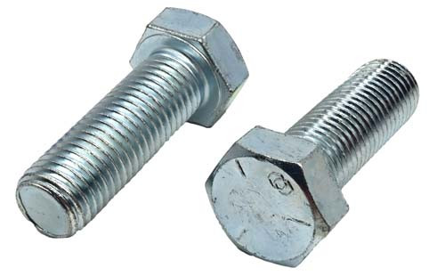 1-8 X 2-1/2 ZINC PLATED HEX HEAD BOLT GRADE 5