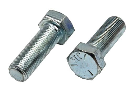1/2-20 X 2-1/2 ZINC PLATED HEX HEAD BOLT GRADE 5