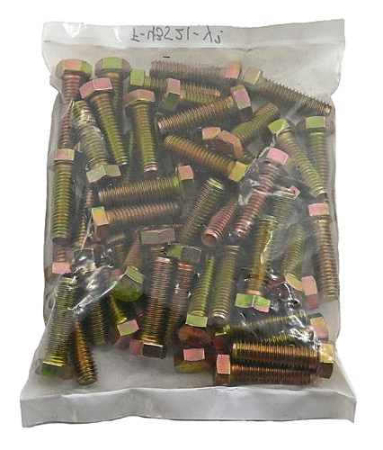 3/8-16 X 4-1/2 ZINC/YELLOW HEX HEAD BOLT GRADE 8 / BAG QUANTITY: 25 PIECES