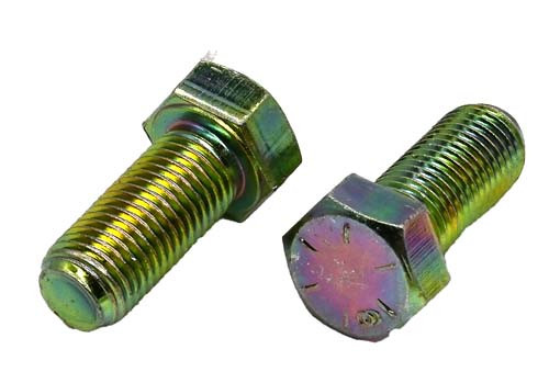 7/16-20 X 1 ZINC/YELLOW HEX HEAD BOLT GRADE 8