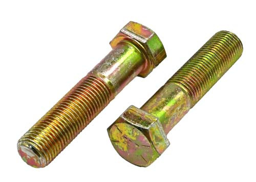 9/16-18 X 2 ZINC/YELLOW HEX HEAD BOLT GRADE 8