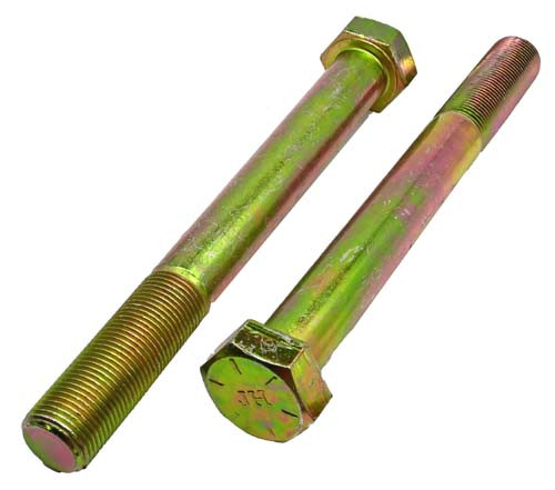 7/8-14 X 8 ZINC/YELLOW HEX HEAD BOLT GRADE 8