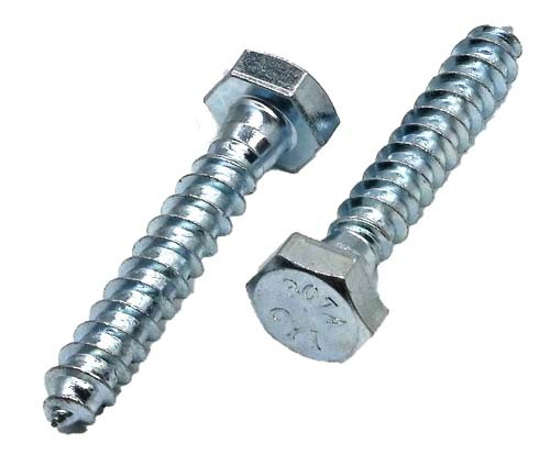 1/4 X 1-1/2 ZINC PLATED HEX HEAD LAG SCREW