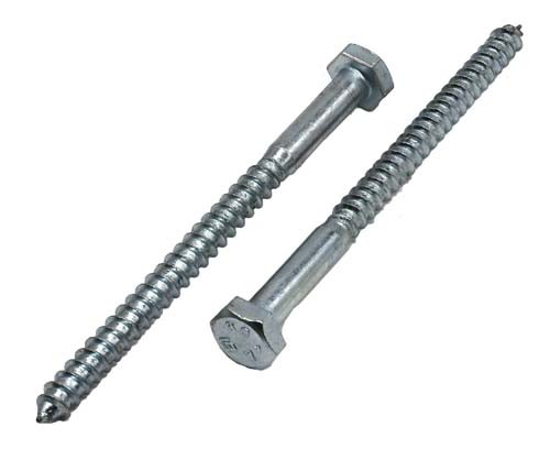 1/4 X 4 ZINC PLATED HEX HEAD LAG SCREW