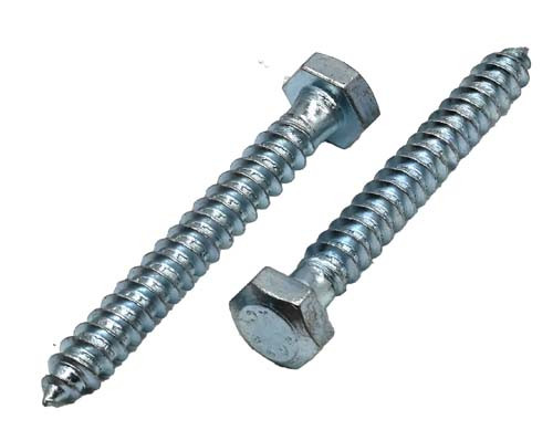 5/16 X 2-1/2 ZINC PLATED HEX HEAD LAG SCREW