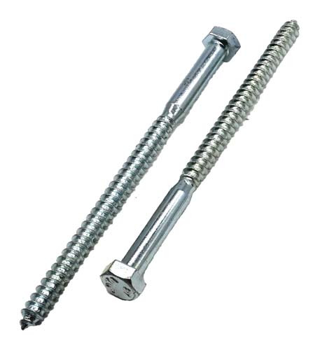 5/16 X 5 ZINC PLATED HEX HEAD LAG SCREW