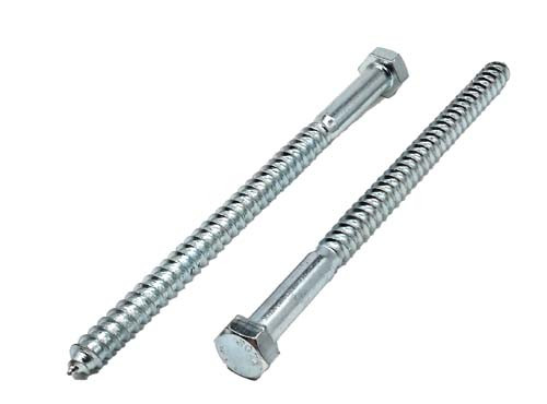 3/8 X 6 ZINC PLATED HEX HEAD LAG SCREW
