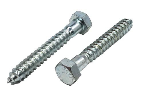 1/2 X 3-1/2 ZINC PLATED HEX HEAD LAG SCREW
