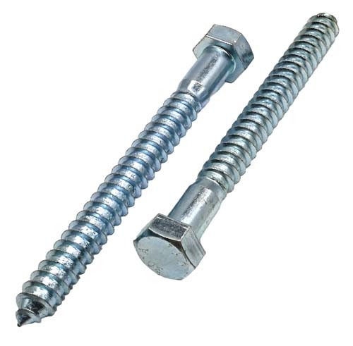 1/2 X 5 ZINC PLATED HEX HEAD LAG SCREW