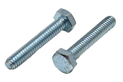 1/4-20 X 2 ZINC PLATED FULL THREAD HEX HEAD TAP BOLT GRADE 5