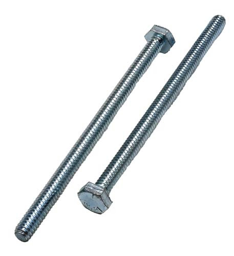 1/4-20 X 4 ZINC PLATED FULL THREAD HEX HEAD TAP BOLT GRADE 5