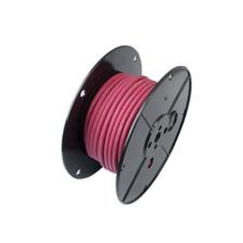 SPOOL WITH 100 FEET OF 1/0 GAUGE RED WELDING CABLE