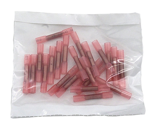 HEAT SHRINK BUTT CONNECTOR RED 22-18 GAUGE / BAG QUANTITY: 100 PIECES