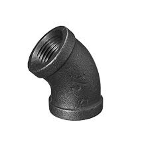 45 DEGREE STREET ELBOW 1 BI-124-H BLACK IRON