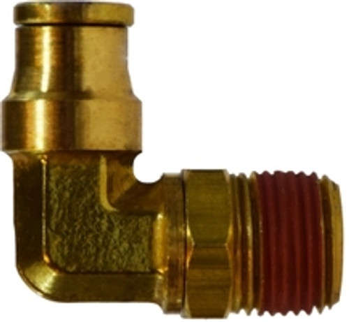 1/4 MALE PIPE X 3/8 DOT TUBE BRASS PUSH TO CONNECT 90 DEGREE SWIVEL ELBOW FITTING