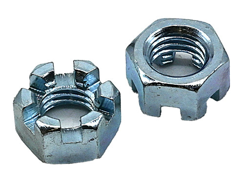 1-1/2 -6 ZINC PLATED CASTLE (SLOTTED) NUT