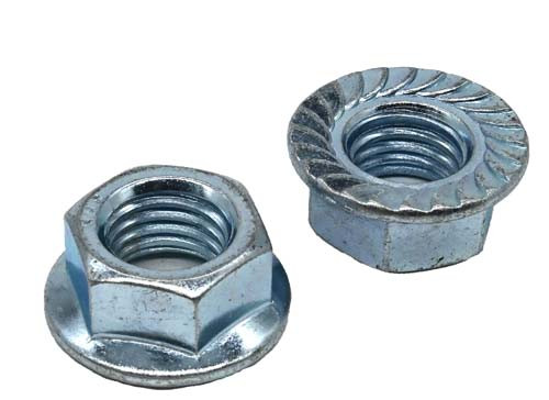 7/16-20 ZINC PLATED SERRATED FLANGE NUT