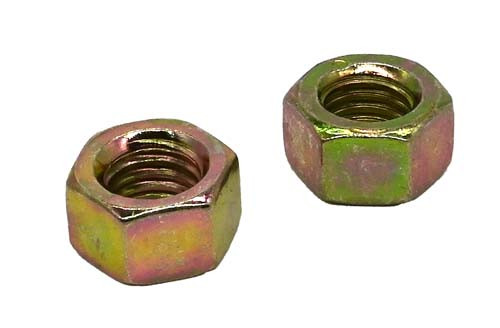9/16-12 ZINC/YELLOW PLATED FINISHED STANDARD HEX NUT GRADE 8