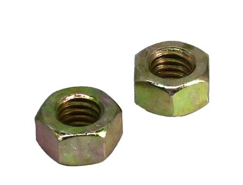 9/16-12 ZINC/YELLOW PLATED FINISHED STANDARD HEX NUT GRADE 8