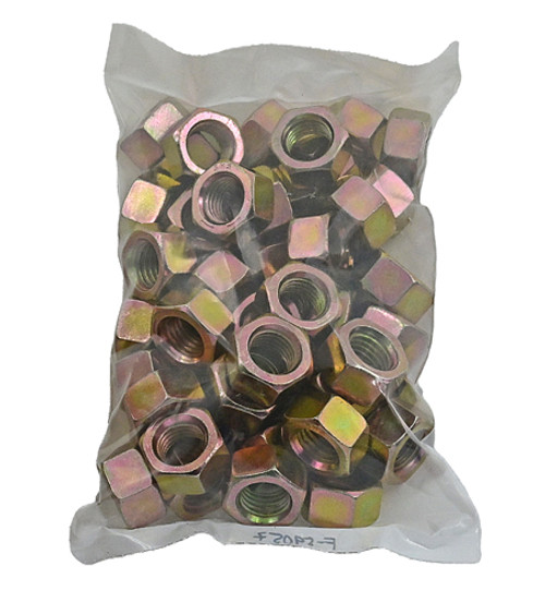 3/4-16 ZINC/YELLOW PLATED FINISHED HEX NUT GRADE 8 / BAG QUANTITY: 50 PIECES